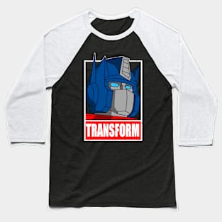 Awesome Heroic Robot 80's Cartoon Quote Transform Meme Baseball T-Shirt